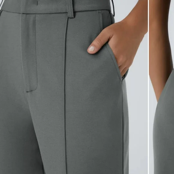 NWT Halara Flex High Waisted Zipper Side Pocket Straight Leg Pant Sz. XS - Picture 3 of 8